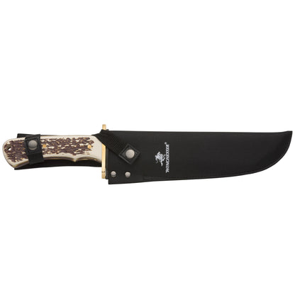 Stag Handle Bowie Knife in Sheath