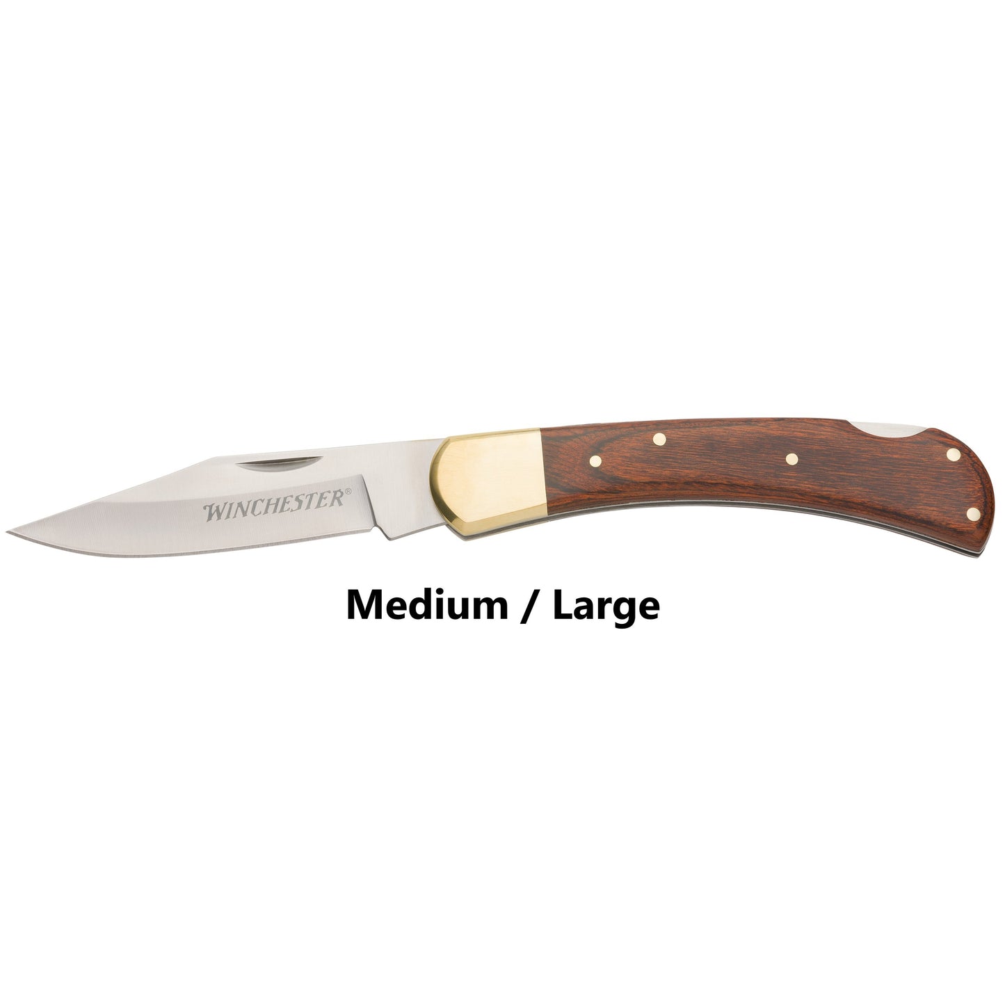 Wood Handle Lockback Knife Medium Large Open