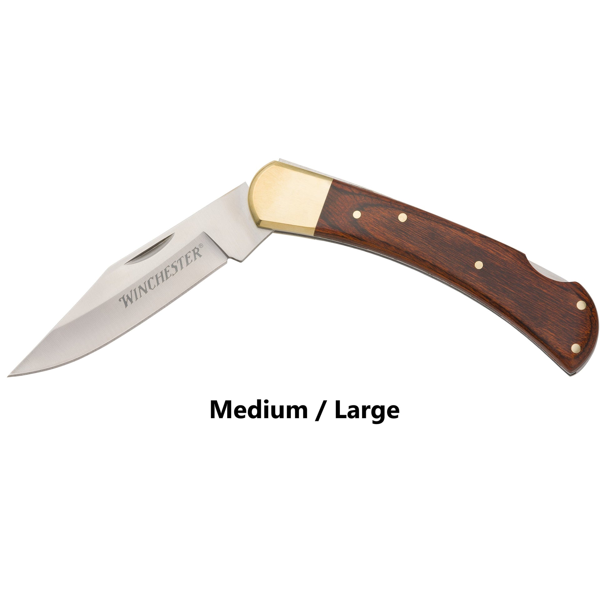 Wood Handle Lockback Knife Medium Large Hinged