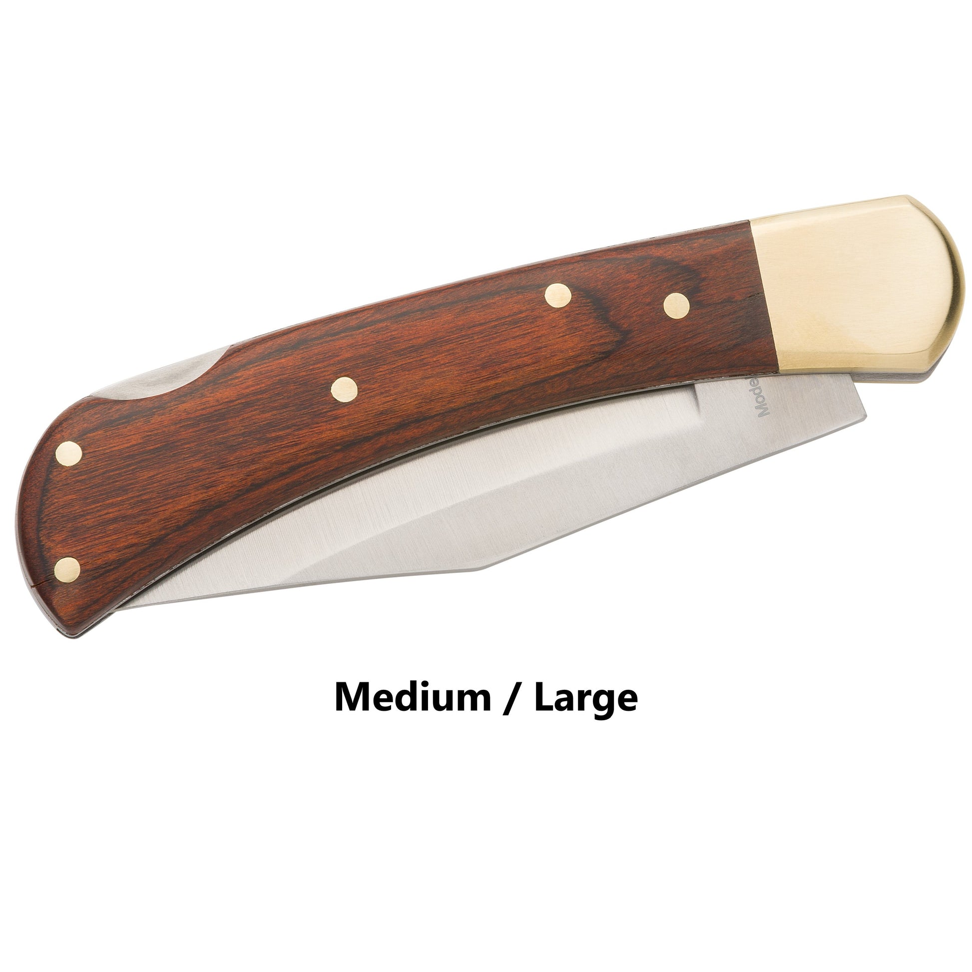 Wood Handle Lockback Knife Medium Large Closed