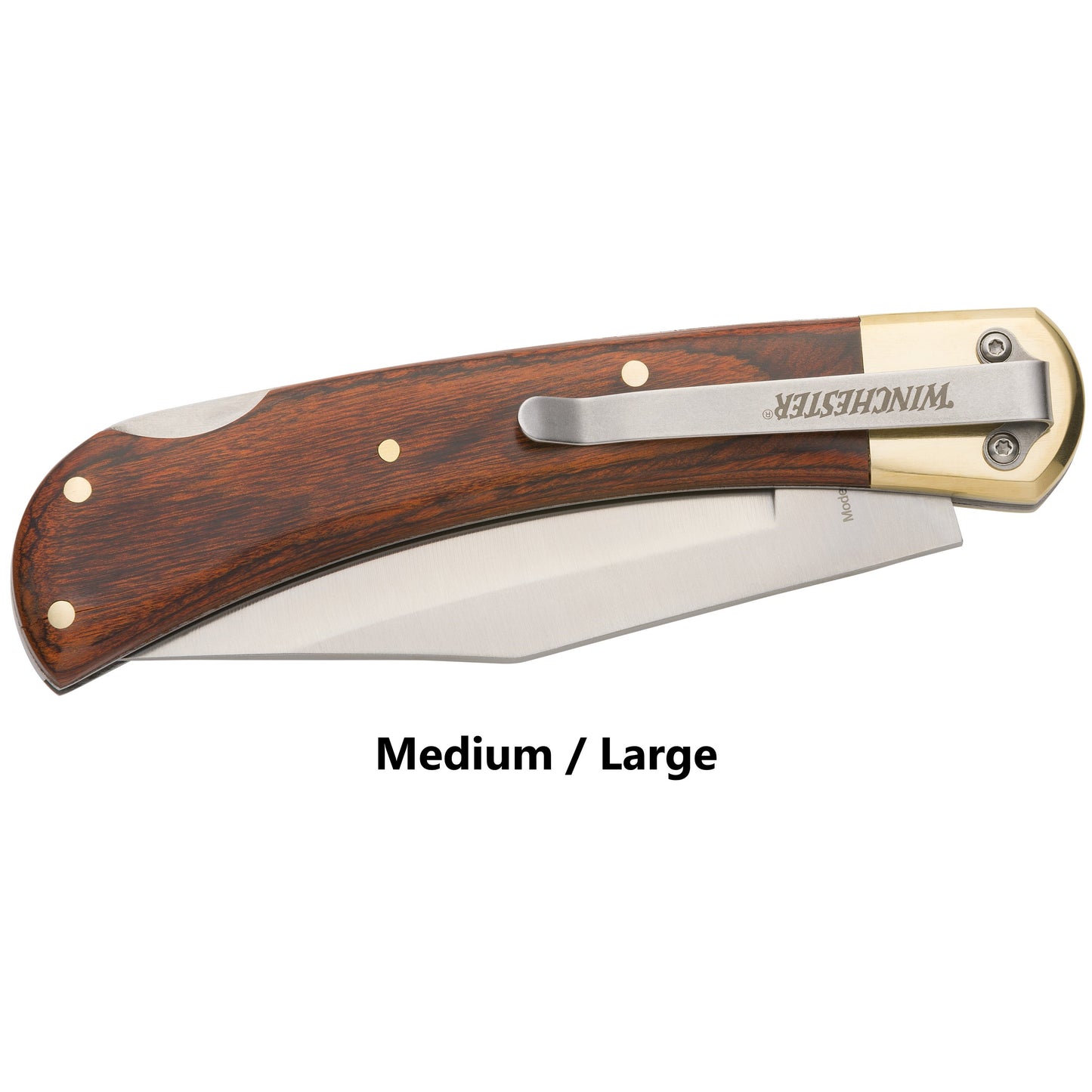 Wood Handle Lockback Knife Medium Large Closed Back