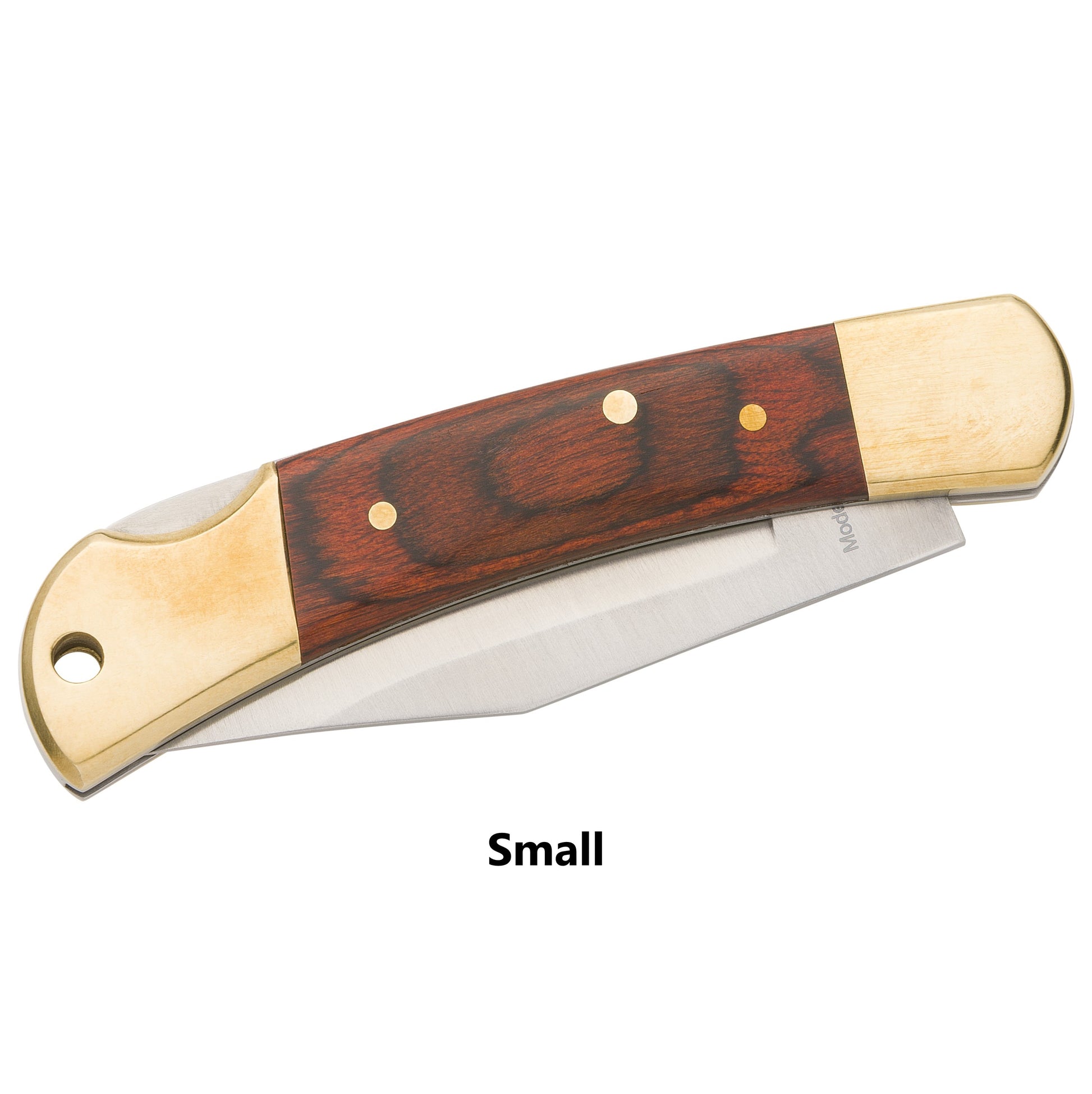 Wood Handle Lockback Knife Small Closed