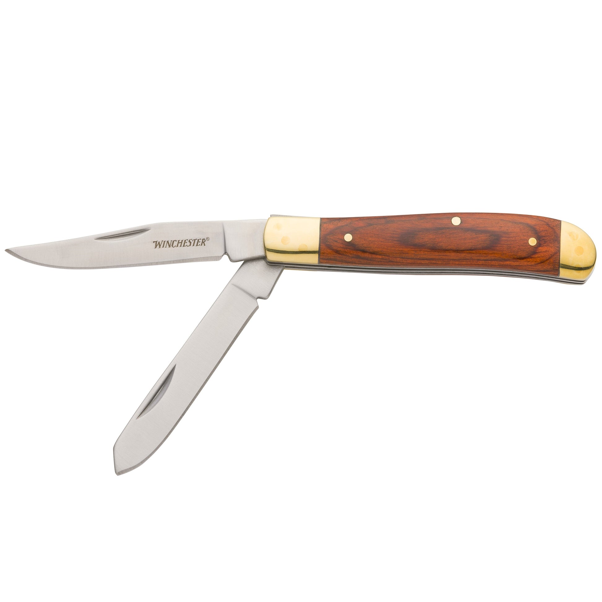 Wood Handle Trapper Knife Open